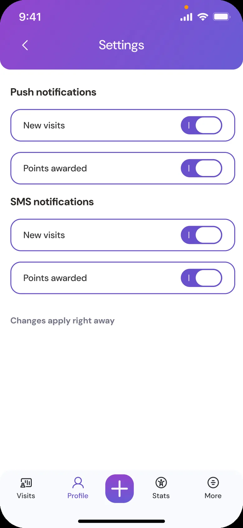 Notification settings